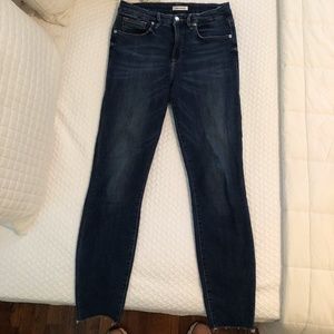 Good American Good Legs High Waist Raw Hem Jeans